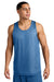 Sport-Tek ST5000 Mens Moisture Wicking Reversible Mesh Tank Top Carolina Blue/White Model Front