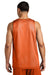 Sport-Tek ST5000 Mens Moisture Wicking Reversible Mesh Tank Top Deep Orange/White Model Back