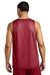 Sport-Tek ST5000 Mens Moisture Wicking Reversible Mesh Tank Top Deep Red/White Model Back