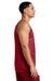 Sport-Tek ST5000 Mens Moisture Wicking Reversible Mesh Tank Top Deep Red/White Model Side