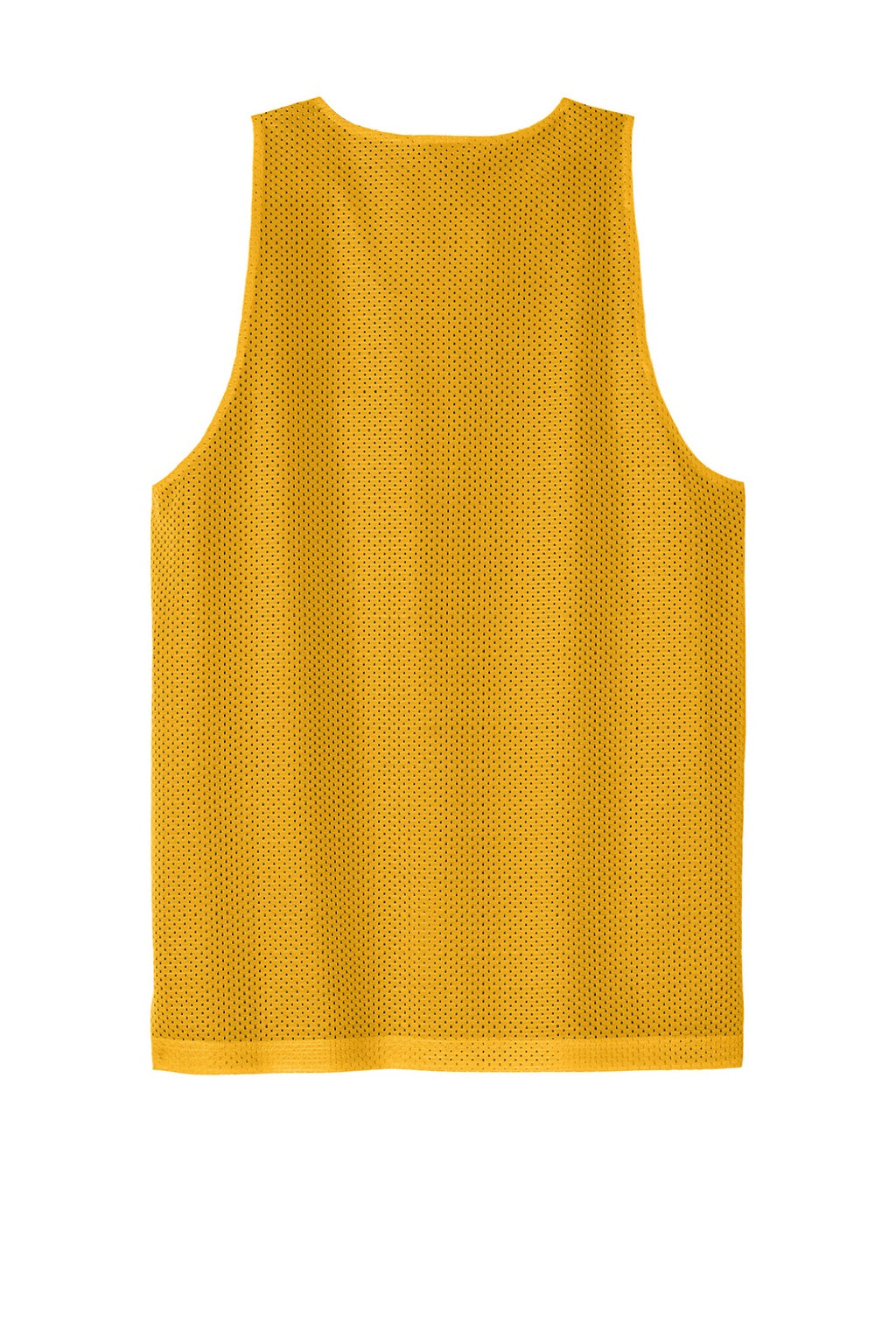 Sport-Tek ST5000 Mens Moisture Wicking Reversible Mesh Tank Top Gold/Black Flat Back