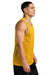 Sport-Tek ST5000 Mens Moisture Wicking Reversible Mesh Tank Top Gold/Black Model Side