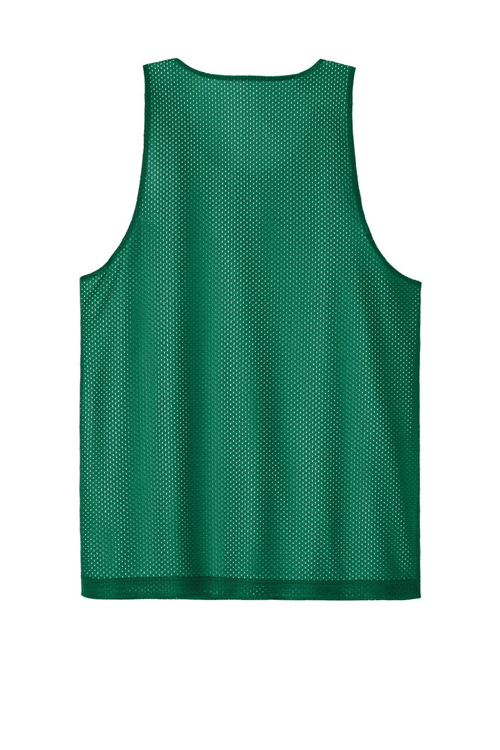 Sport-Tek ST5000 Mens Moisture Wicking Reversible Mesh Tank Top Kelly Green/White Flat Back
