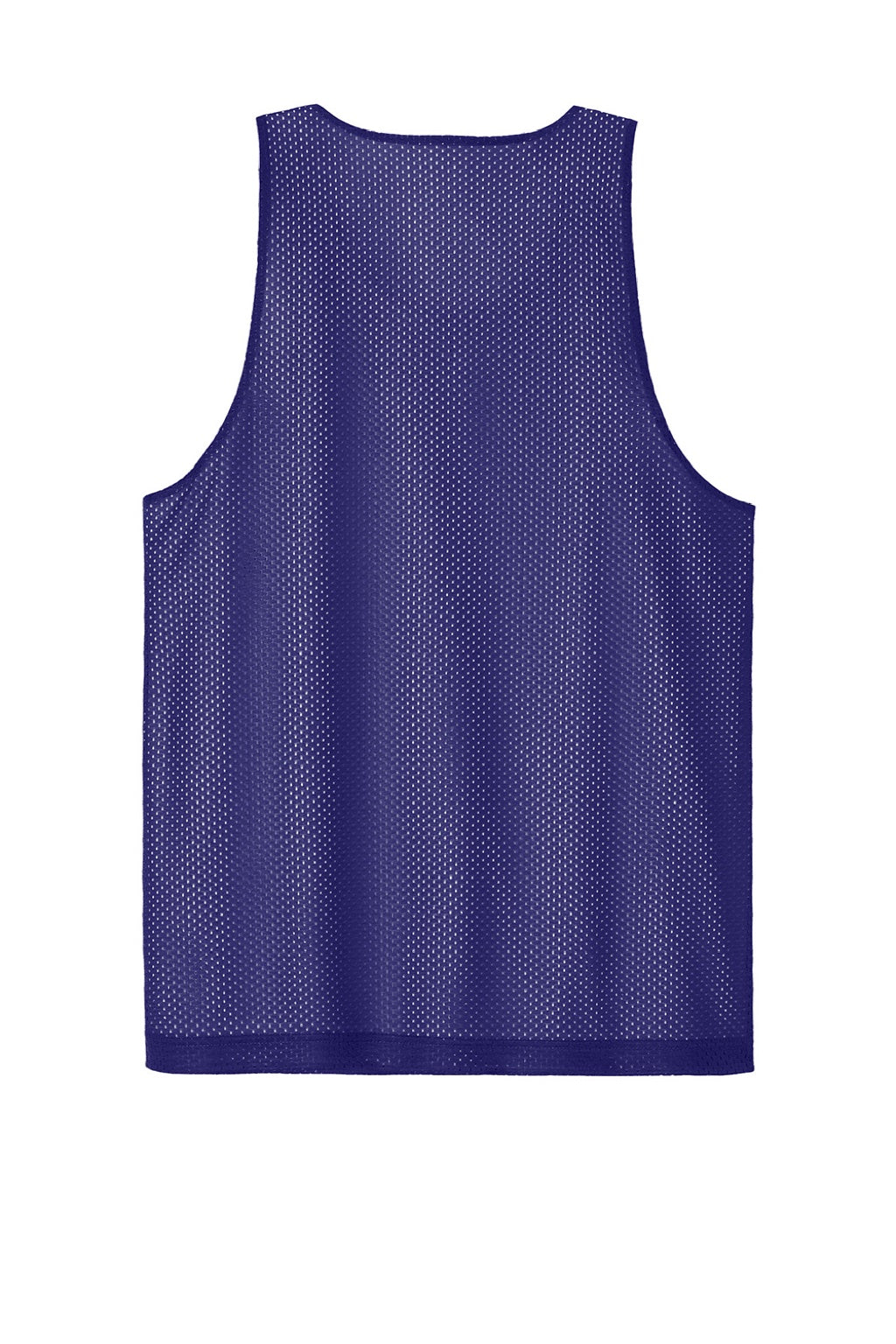 Sport-Tek ST5000 Mens Moisture Wicking Reversible Mesh Tank Top Purple/White Flat Back