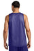 Sport-Tek ST5000 Mens Moisture Wicking Reversible Mesh Tank Top Purple/White Model Back