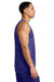Sport-Tek ST5000 Mens Moisture Wicking Reversible Mesh Tank Top Purple/White Model Side