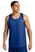Sport-Tek ST5000 Mens Moisture Wicking Reversible Mesh Tank Top True Royal Blue/White Model Front
