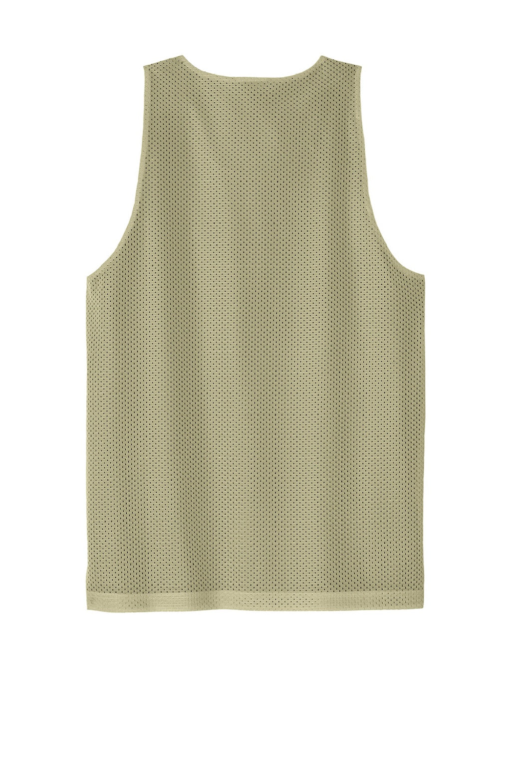 Sport-Tek ST5000 Mens Moisture Wicking Reversible Mesh Tank Top Vegas Gold/Black Flat Back