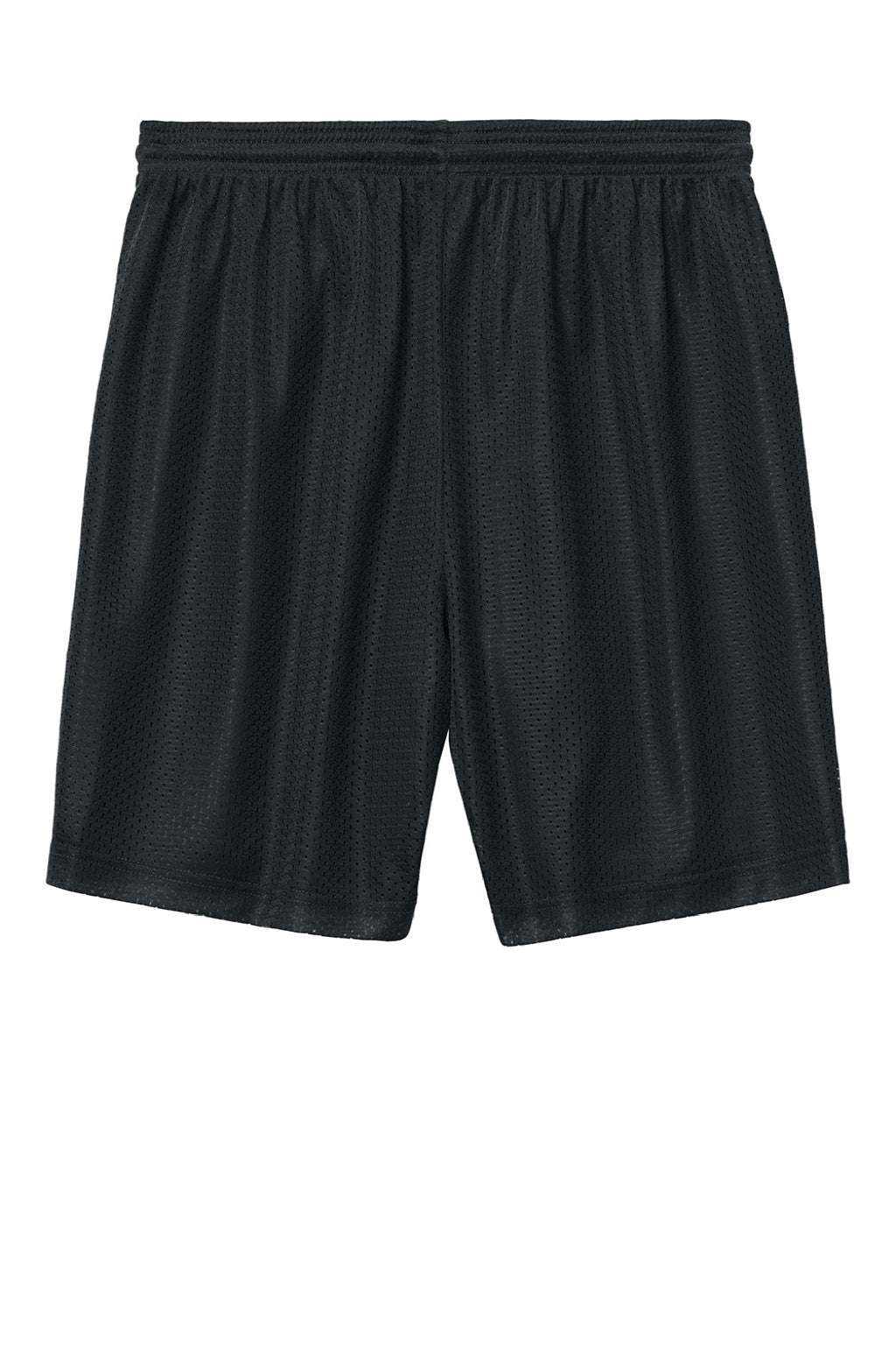 Sport-Tek ST5100 Mens Moisture Wicking Mesh Athletic Shorts Black Flat Back
