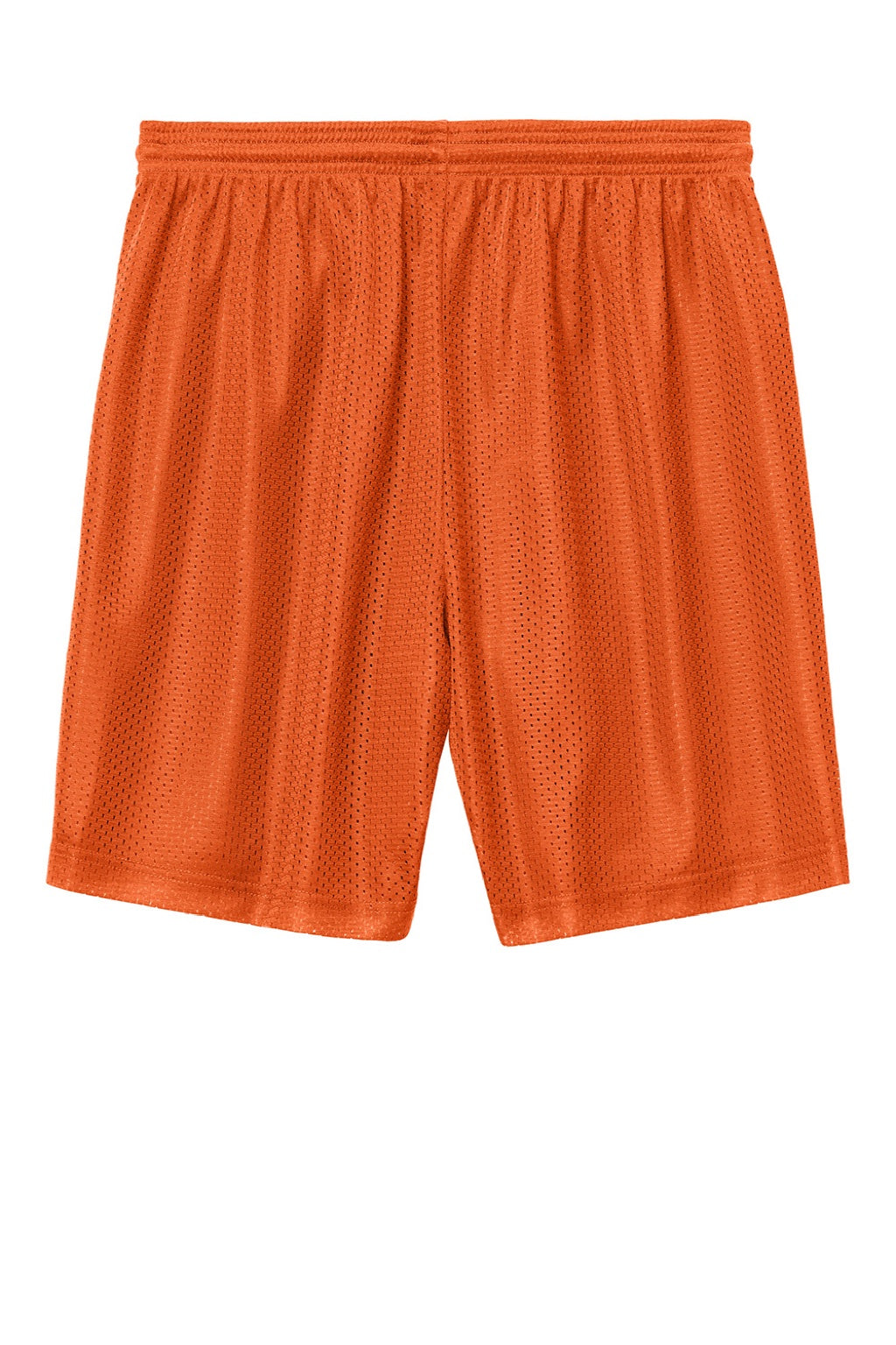 Sport-Tek ST5100 Mens Moisture Wicking Mesh Athletic Shorts Deep Orange Flat Back