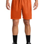Sport-Tek Mens Moisture Wicking Mesh Athletic Shorts - Deep Orange