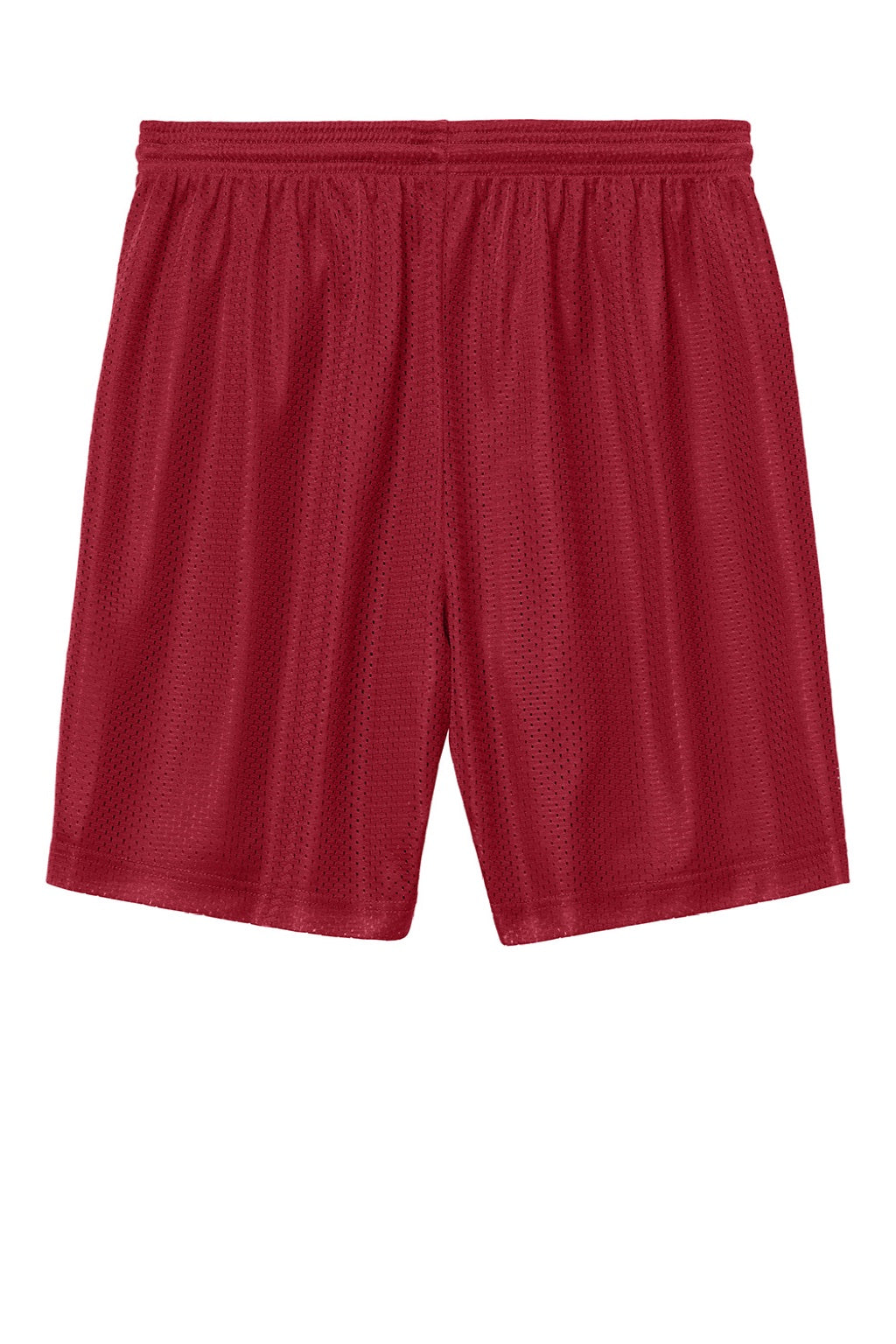 Sport-Tek ST5100 Mens Moisture Wicking Mesh Athletic Shorts Deep Red Flat Back