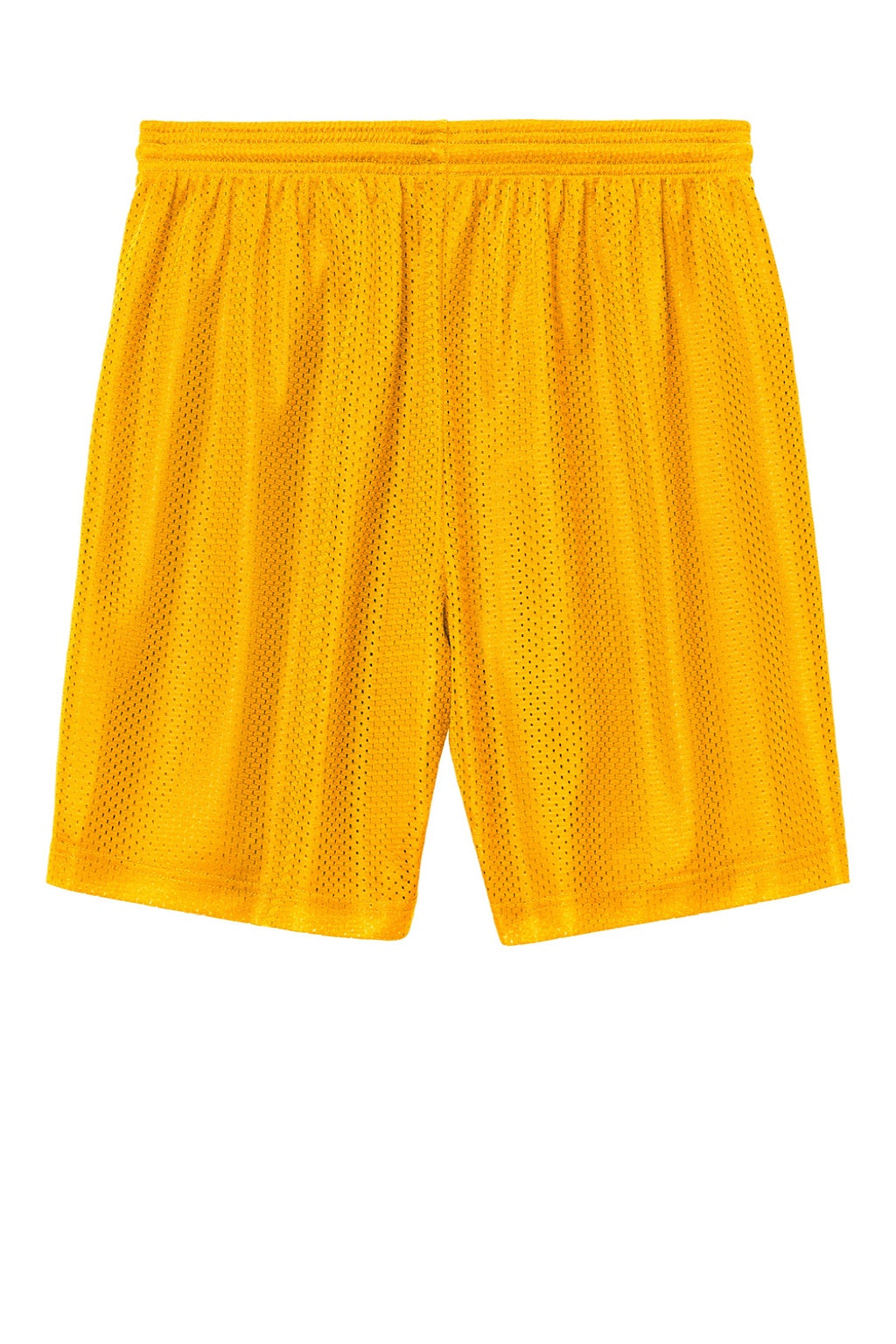 Sport-Tek ST5100 Mens Moisture Wicking Mesh Athletic Shorts Gold Flat Back