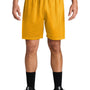 Sport-Tek Mens Moisture Wicking Mesh Athletic Shorts - Gold