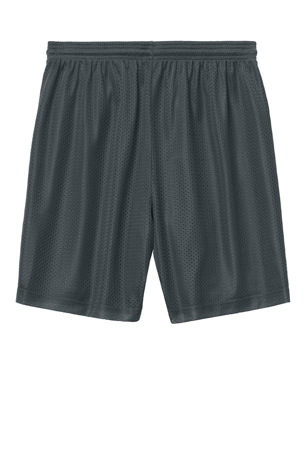 Sport-Tek ST5100 Mens Moisture Wicking Mesh Athletic Shorts Iron Grey Flat Back