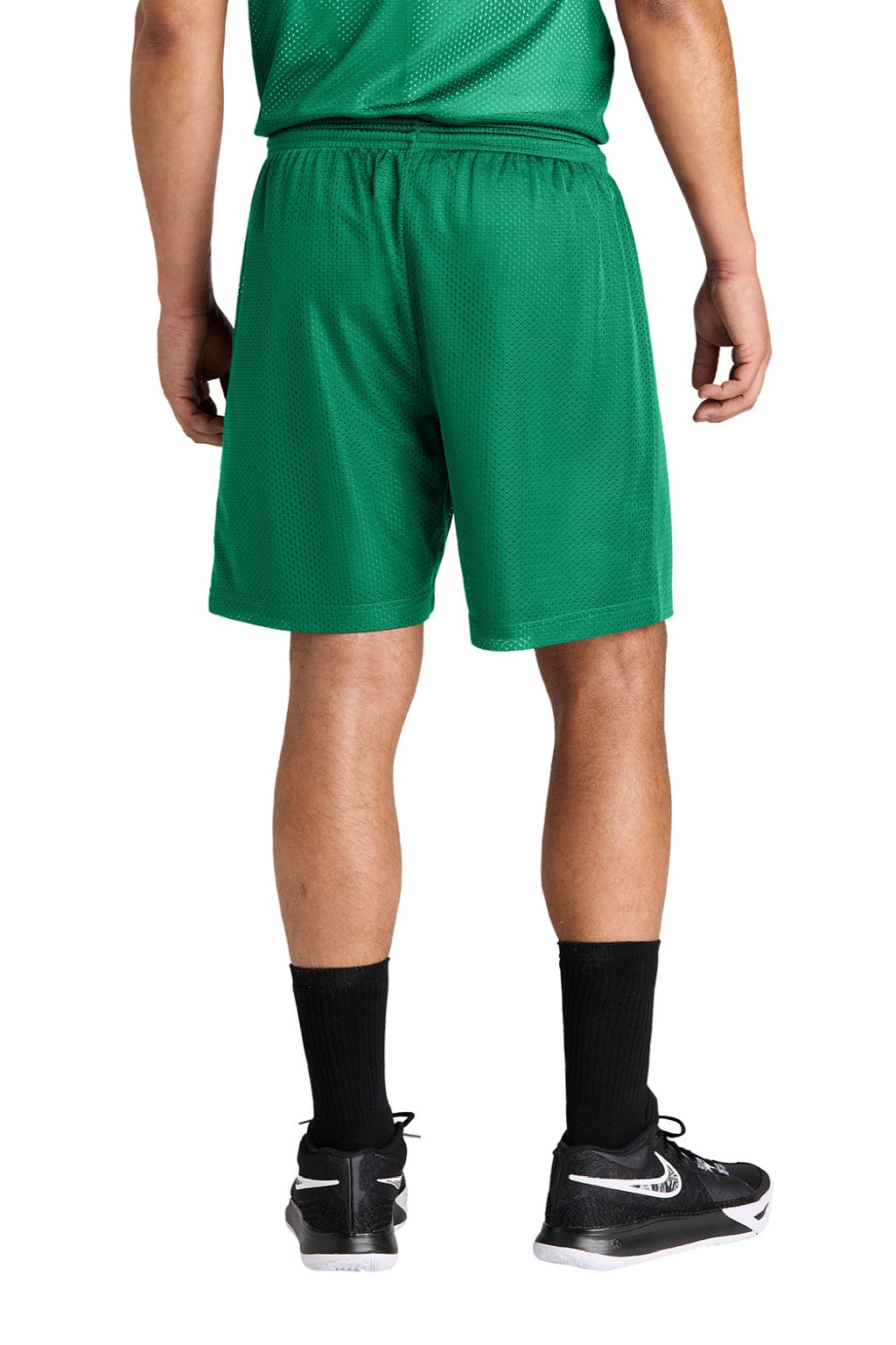 Sport-Tek ST5100 Mens Moisture Wicking Mesh Athletic Shorts Kelly Green Model Back