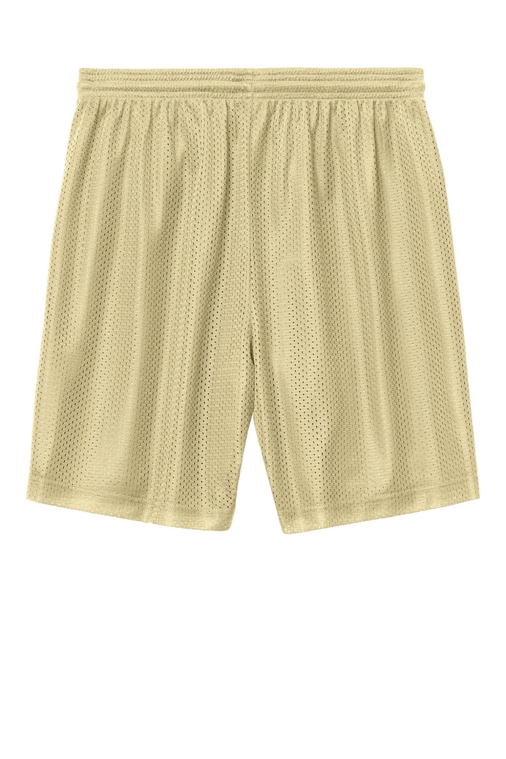Sport-Tek ST5100 Mens Moisture Wicking Mesh Athletic Shorts Vegas Gold Flat Back