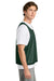 Sport-Tek ST512 Mens Reversible Lacrosse Pinnie Tank Top Forest Green/White Model Side