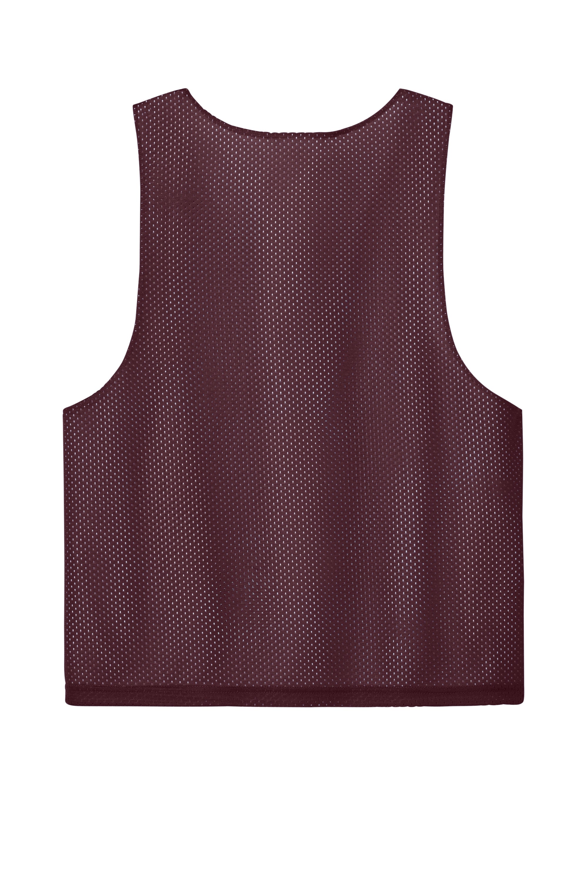 Sport-Tek ST512 Mens Reversible Lacrosse Pinnie Tank Top Maroon/White Flat Back