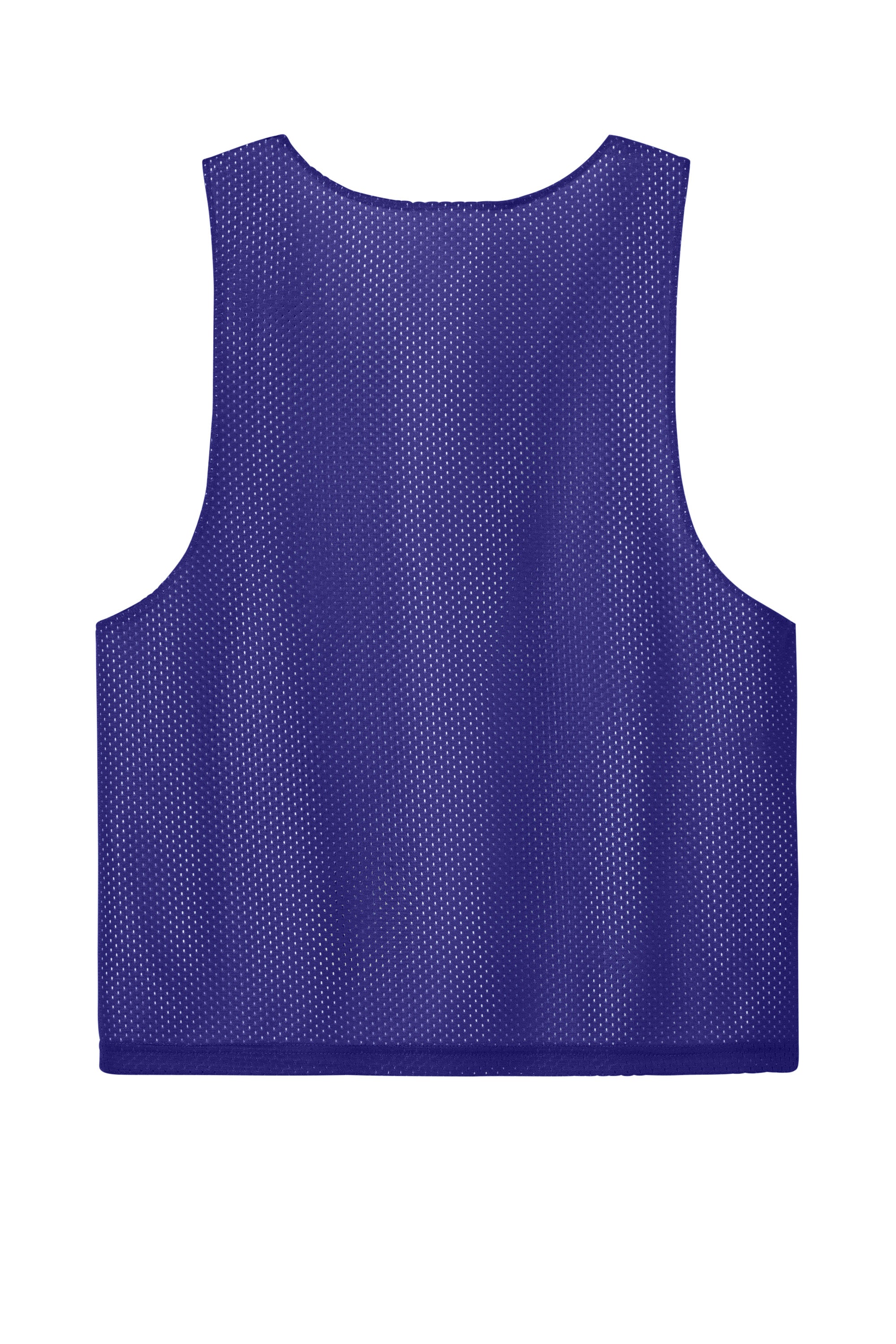 Sport-Tek ST512 Mens Reversible Lacrosse Pinnie Tank Top Purple/White Flat Back