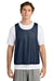 Sport-Tek ST512 Mens Reversible Lacrosse Pinnie Tank Top True Navy Blue/White Model Front