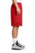 Sport-Tek ST515 Mens Moisture Wicking Classic Mesh Long Shorts True Red Model Side