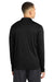 Sport-Tek ST520LS Mens Moisture Wicking Long Sleeve Polo Shirt Black Model Back