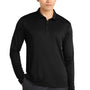 Sport-Tek Mens Moisture Wicking Long Sleeve Polo Shirt - Black
