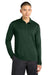 Sport-Tek ST520LS Mens Moisture Wicking Long Sleeve Polo Shirt Forest Green Model Front