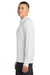 Sport-Tek ST520LS Mens Moisture Wicking Long Sleeve Polo Shirt White Model Side