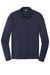 Sport-Tek ST520LS Mens Moisture Wicking Long Sleeve Polo Shirt True Navy Blue Flat Front