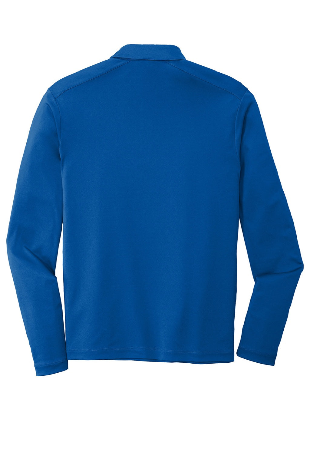 Sport-Tek ST520LS Mens Moisture Wicking Long Sleeve Polo Shirt True Royal Blue Flat Back