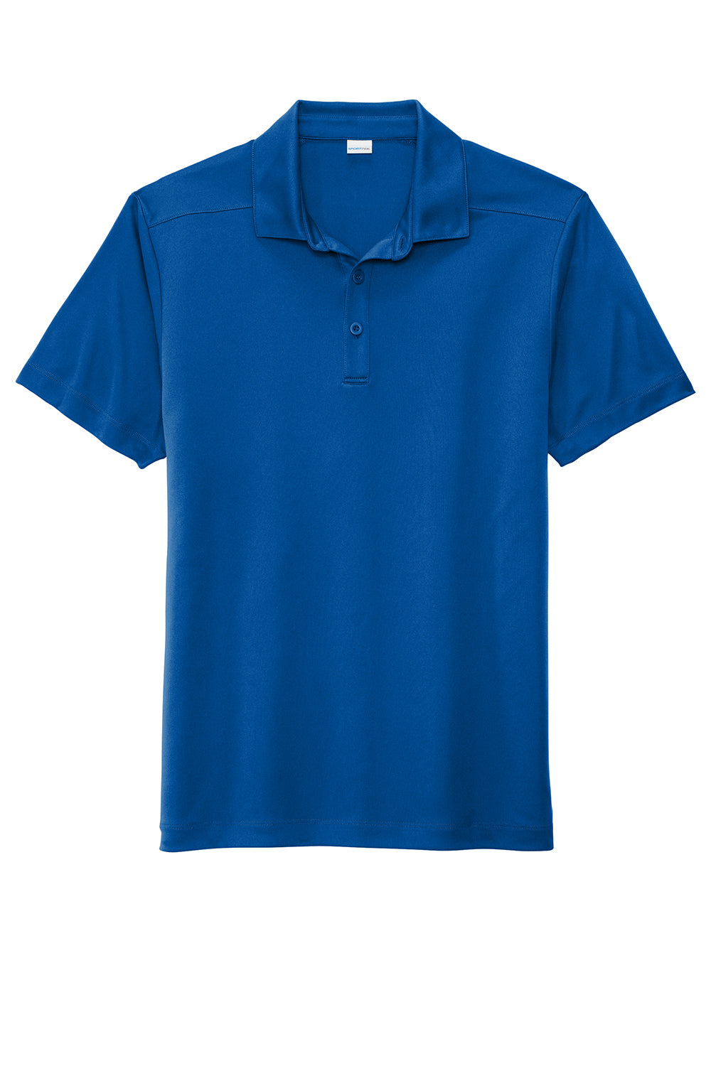 Sport-Tek ST520 Mens Moisture Wicking Short Sleeve Polo Shirt True Royal Blue Flat Front