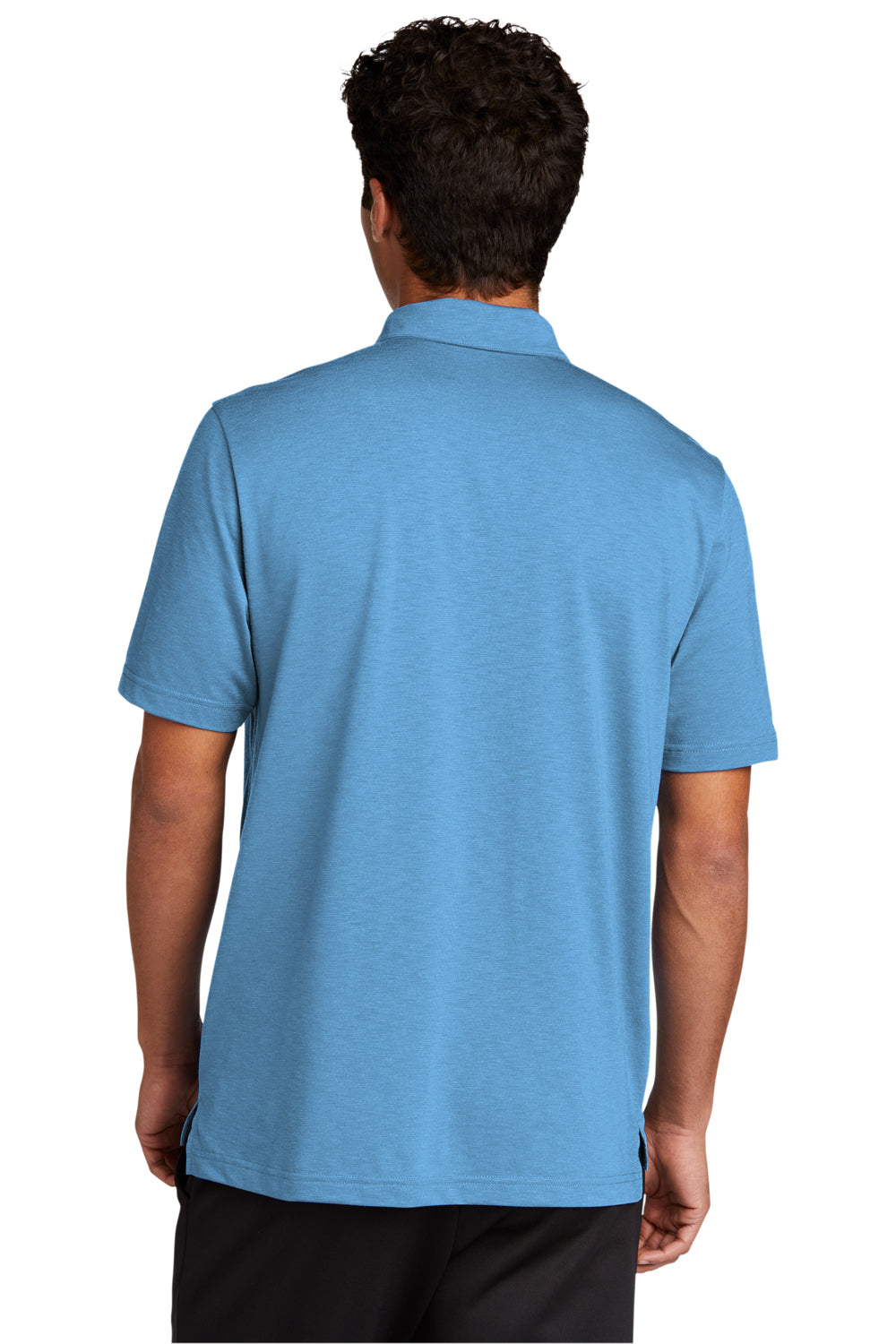Sport-Tek ST530 Mens Strive Moisture Wicking Short Sleeve Polo Shirt Carolina Blue Model Back