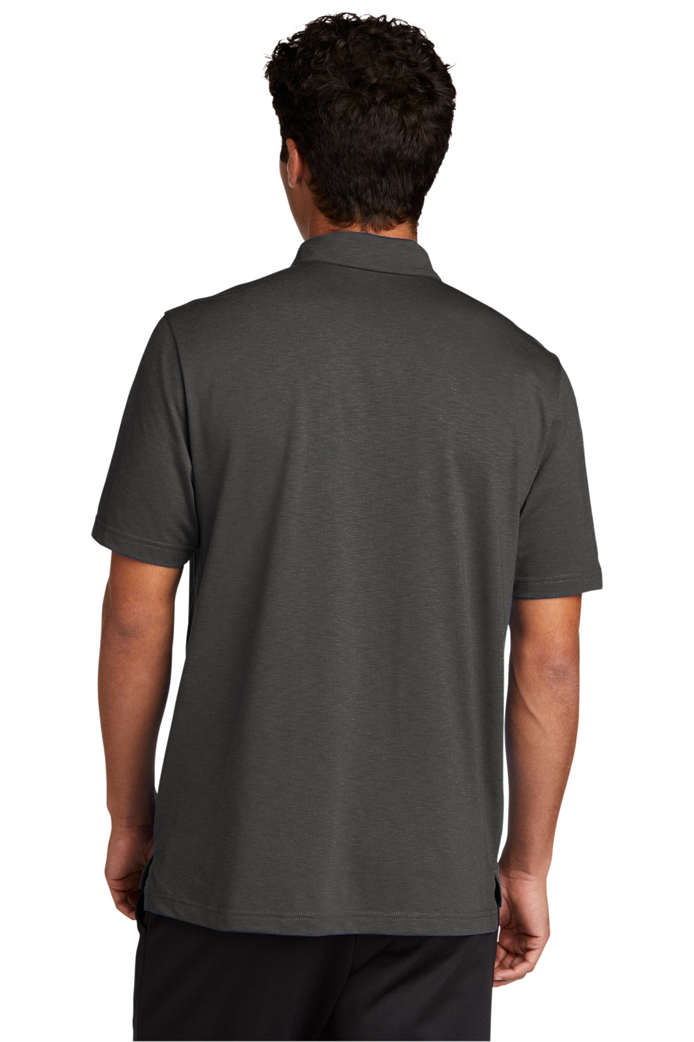 Sport-Tek ST530 Mens Strive Moisture Wicking Short Sleeve Polo Shirt Graphite Grey Model Back