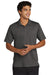 Sport-Tek ST530 Mens Strive Moisture Wicking Short Sleeve Polo Shirt Graphite Grey Model Front