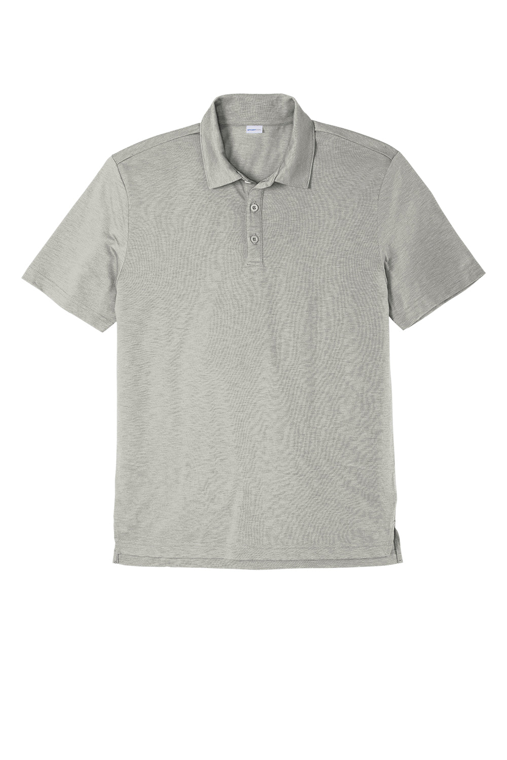 Sport-Tek ST530 Mens Strive Moisture Wicking Short Sleeve Polo Shirt Silver Grey Flat Front