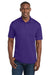 Sport-Tek ST550 Mens Competitor Moisture Wicking Short Sleeve Polo Shirt Purple Model Front