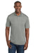 Sport-Tek ST550 Mens Competitor Moisture Wicking Short Sleeve Polo Shirt Silver Grey Model Front
