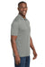Sport-Tek ST550 Mens Competitor Moisture Wicking Short Sleeve Polo Shirt Silver Grey Model Side