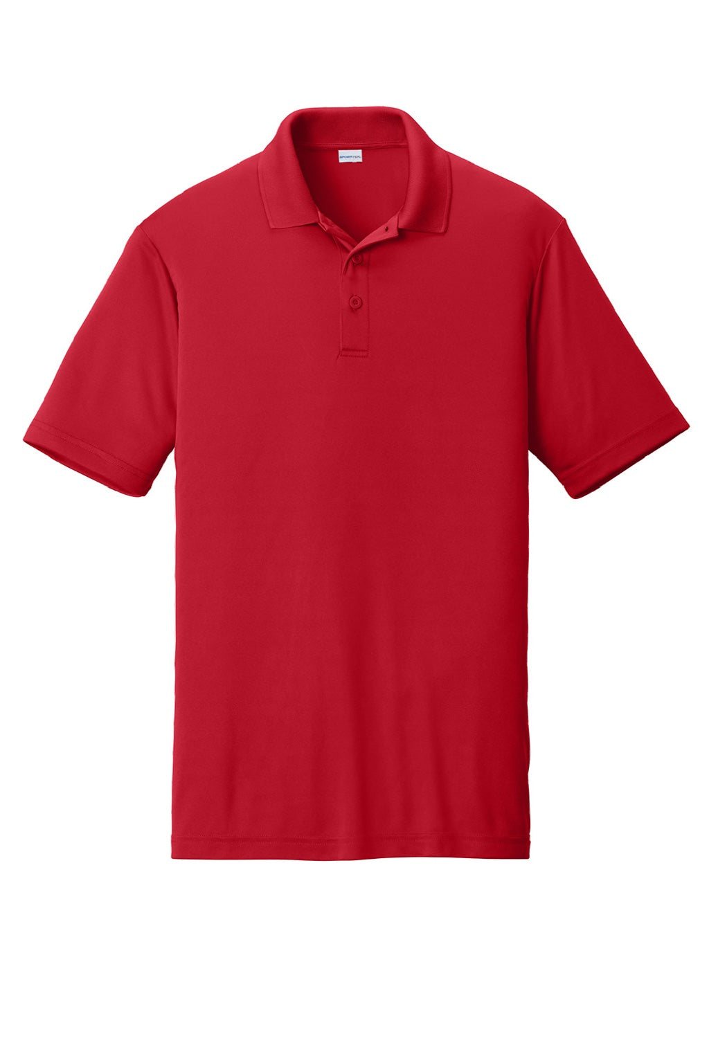 Sport-Tek ST550 Mens Competitor Moisture Wicking Short Sleeve Polo Shirt Deep Red Flat Front