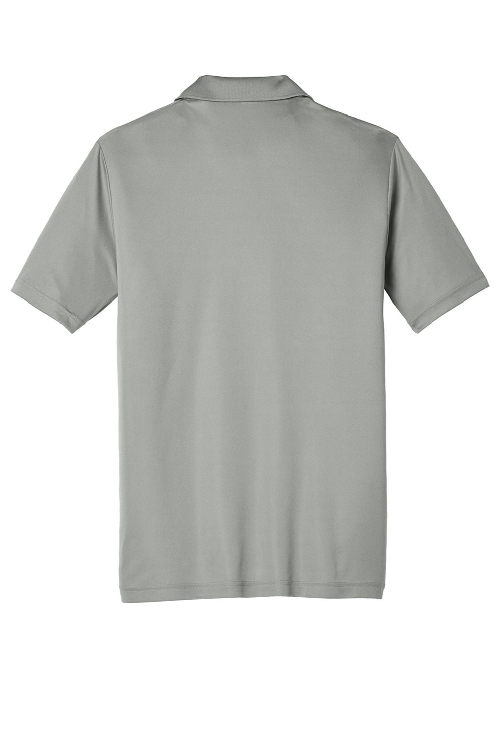 Sport-Tek ST550 Mens Competitor Moisture Wicking Short Sleeve Polo Shirt Silver Grey Flat Back