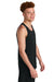 Sport-Tek ST551 Mens Moisture Wicking Competitor Rev Tank Top Black/White Model Side