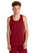 Sport-Tek ST551 Mens Moisture Wicking Competitor Rev Tank Top Deep Red/Black Model Front