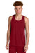 Sport-Tek ST551 Mens Moisture Wicking Competitor Rev Tank Top Deep Red/White Model Front