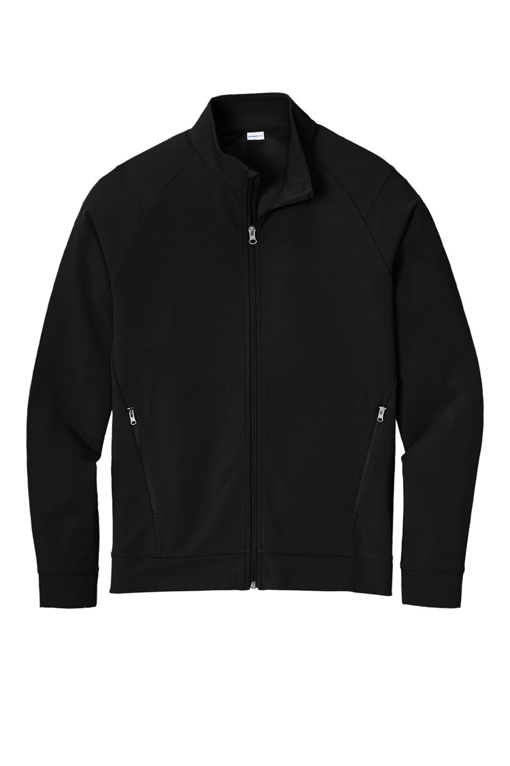 Sport-Tek ST560 Mens Flex Fleece Moisture Wicking Full Zip Sweatshirt w/ Pockets Black Flat Front