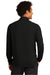 Sport-Tek ST560 Mens Flex Fleece Moisture Wicking Full Zip Sweatshirt w/ Pockets Black Model Back