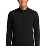 Sport-Tek Mens Flex Fleece Moisture Wicking Full Zip Sweatshirt w/ Pockets - Black