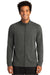 Sport-Tek ST560 Mens Flex Fleece Moisture Wicking Full Zip Sweatshirt w/ Pockets Heather Dark Grey Model Front