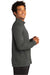 Sport-Tek ST560 Mens Flex Fleece Moisture Wicking Full Zip Sweatshirt w/ Pockets Heather Dark Grey Model Side